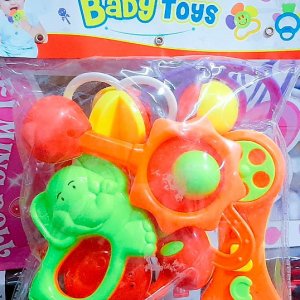 Colored Baby Rattles Toy Set
