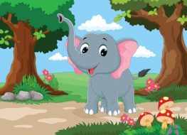 The Elephant and Her Friends Moral short story for kids